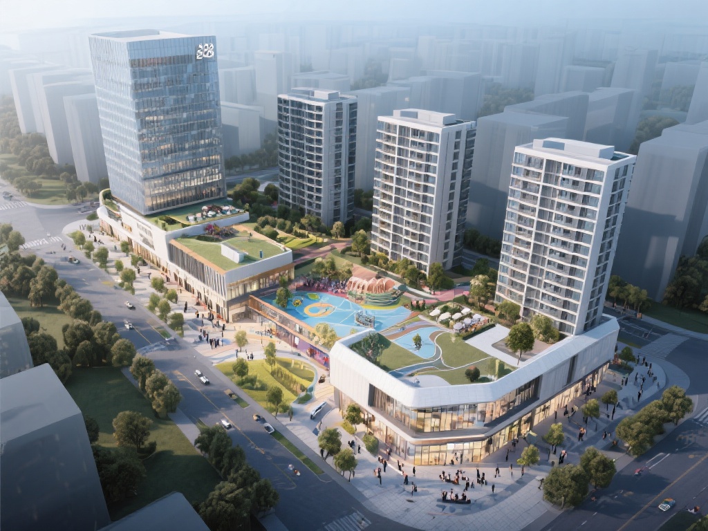 同时，这一综合项目结合了多种功能性空间，包括高端居